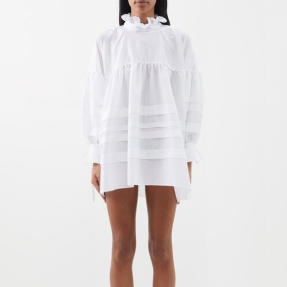 Cecilie Bahnsen Dresses & Skirts - Cecilie Bahnsen White Ruffled Mini Dress